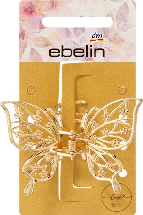 Haarklammer Schmetterling, Gold-Optik, 1 St ebelin