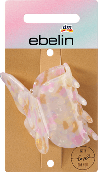 Haarclip vlinder roze, 1 stuk