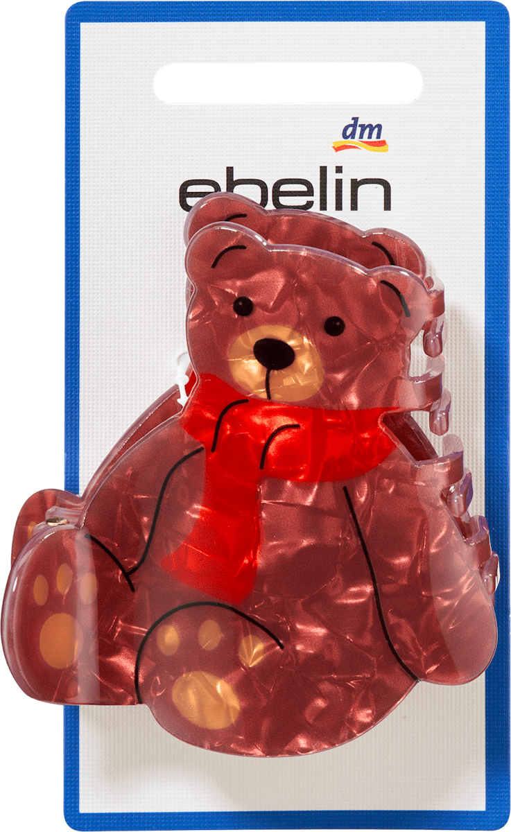 Haarklammer Teddybär, braun, 1 St