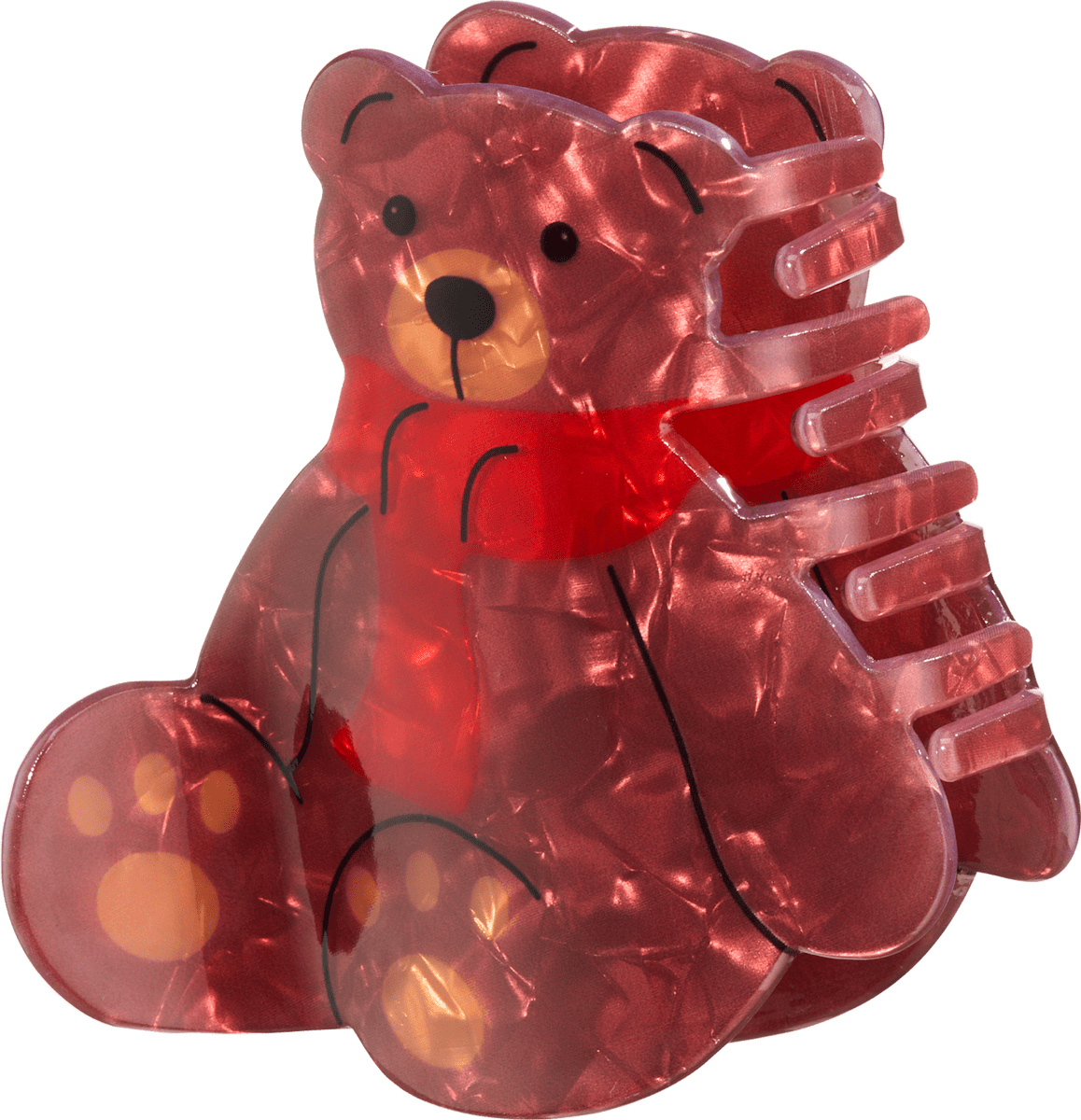 Haarklammer Teddybär, braun, 1 St