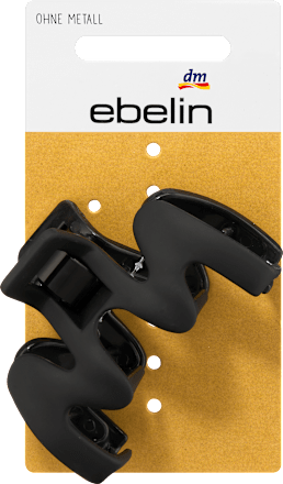Haarklammer Wellenform metallfrei schwarz, 1 St ebelin