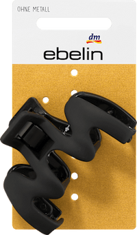 Haarklammer Wellenform metallfrei schwarz, 1 St ebelin