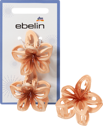 ebelin Haarklammern Blumen, apricot, 2 St