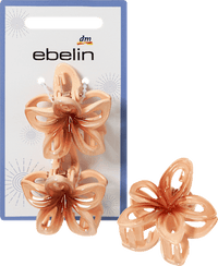 ebelin Haarklammern Blumen, apricot, 2 St
