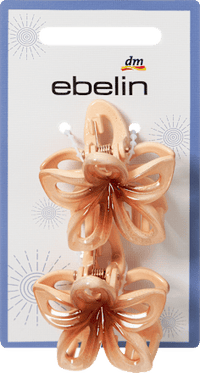 ebelin Haarklammern Blumen, apricot, 2 St