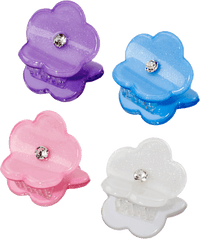 ebelin Haarklammern Blumen mit Glitzer, 4 St