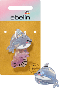 Haarklammern Delfin, Seepferdchen, 2 St ebelin