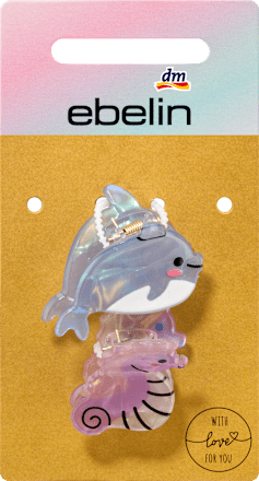 Haarklammern Delfin, Seepferdchen, 2 St ebelin