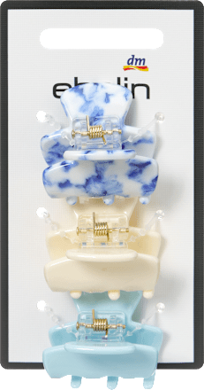 ebelin Haarklammern midi, hellblau/creme, 3 St