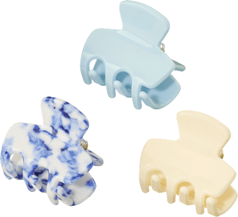 ebelin Haarklammern midi, hellblau/creme, 3 St