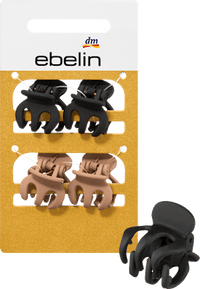 Haarklammern midi schwarz, braun, 4 St ebelin