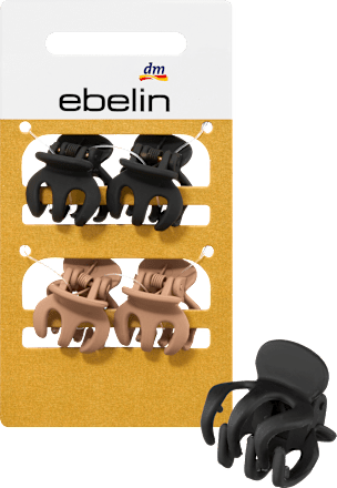 Haarklammern midi schwarz, braun, 4 St ebelin