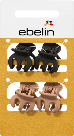 Haarklammern midi schwarz, braun, 4 St ebelin
