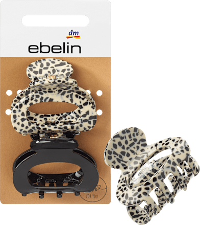 Haarspeldjes midi zwart/wit, 2 stuks