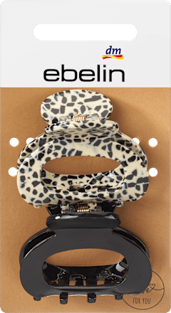 Haarspeldjes midi zwart/wit, 2 stuks