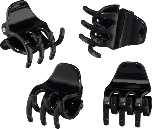 Haarspeldjes midi, zwart, 4 stuks
