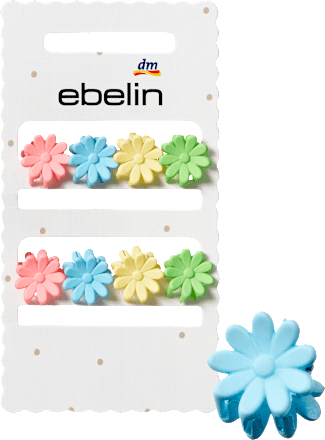 Haarklammern mini Blumenform, 8 St