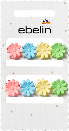 Haarklammern mini Blumenform, 8 St