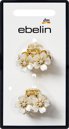 Haarklammern mit Blumen-Applikationen, Gold-Optik, 2 St
