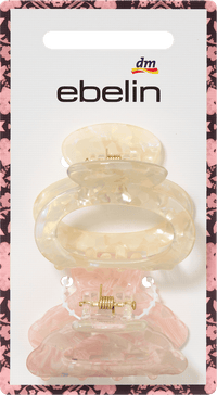 Haarklammern mit Cut-Out, beige/rosa, 2 St