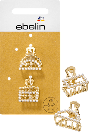 Haarspeldjes met parels in goudlook, 2 stuks