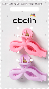 ebelin Haarklammern Schleife, lila, rosa, 2 St