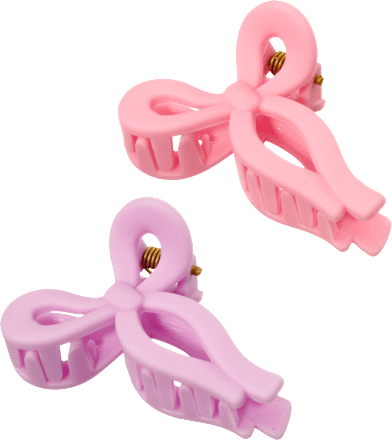 ebelin Haarklammern Schleife, lila, rosa, 2 St