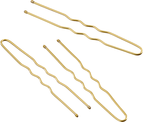 Lange goudkleurige haarspelden, 15 stuks