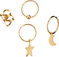 Haarpiercingset Stay wild, Kind, 16 stuks