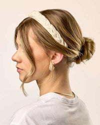 ebelin Haarreif geflochten, beige, 1 St