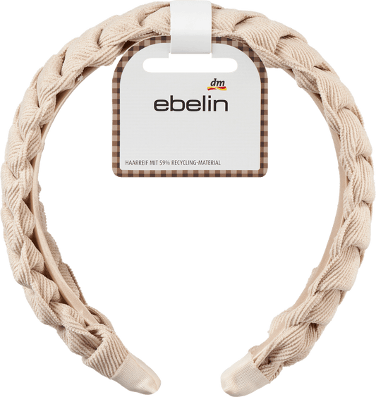 Haarreif geflochten, beige, 1 St