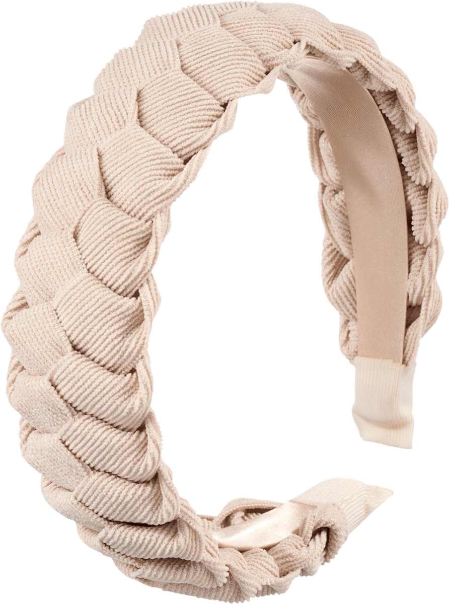 Haarreif geflochten, beige, 1 St