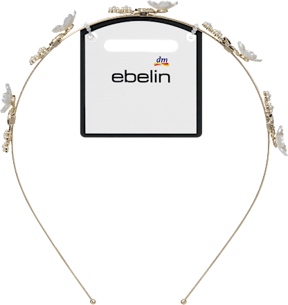 Haarreif mit Blumenapplikationen, Gold-Optik, 1 St