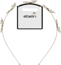 Haarreif mit Blumenapplikationen, Gold-Optik, 1 St