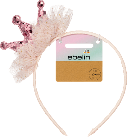 Hoofdband met paillettenkroon, 1 st.