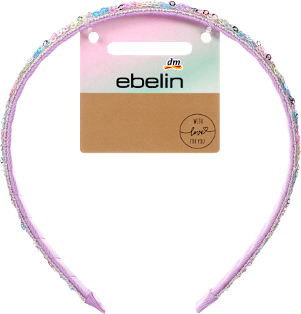 Hoofdband pailletten paars, 1 st