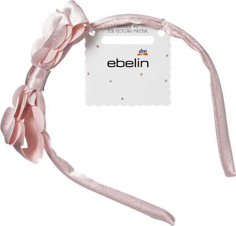 ebelin Haarreif Satin-Optik mit Schleife, rosa, 1 St
