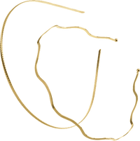 Haarreifen Gold-Optik, 2 St ebelin