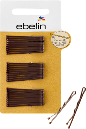 Haarspeldjes kort bruin, 30 stuks