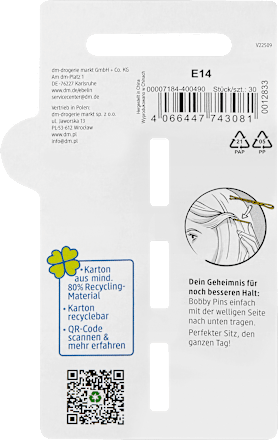 Haarspeldjes kort bruin, 30 stuks