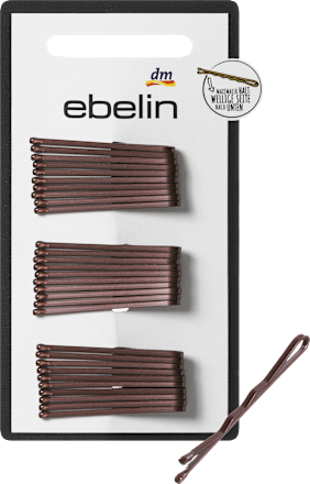 ebelin Haarschieber kurz, braun, 30 St