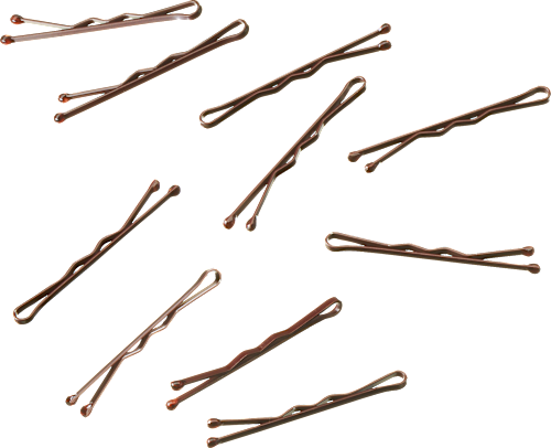 Haarspeldjes kort bruin, 30 stuks