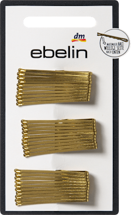 Haarschieber kurz, goldfarben, 30 St