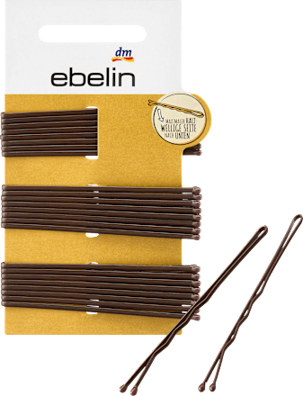 Haarschuivers lang bruin, 24 stuks