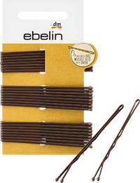 Haarschuivers lang bruin, 24 stuks