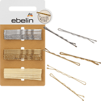 Lange haarspeldjes met glitter in zilver, roségoud &amp; goud, 24 stuks