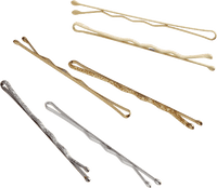 Lange haarspeldjes met glitter in zilver, roségoud &amp; goud, 24 stuks