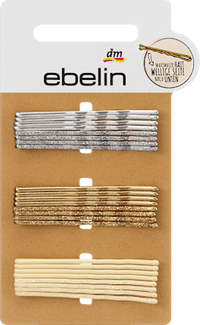 Lange haarspeldjes met glitter in zilver, roségoud &amp; goud, 24 stuks