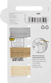 Lange haarspeldjes met glitter in zilver, roségoud &amp; goud, 24 stuks