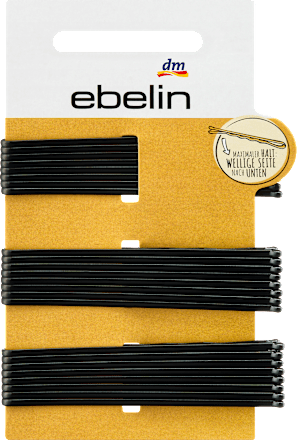 Haarschuivers lang zwart, 24 stuks